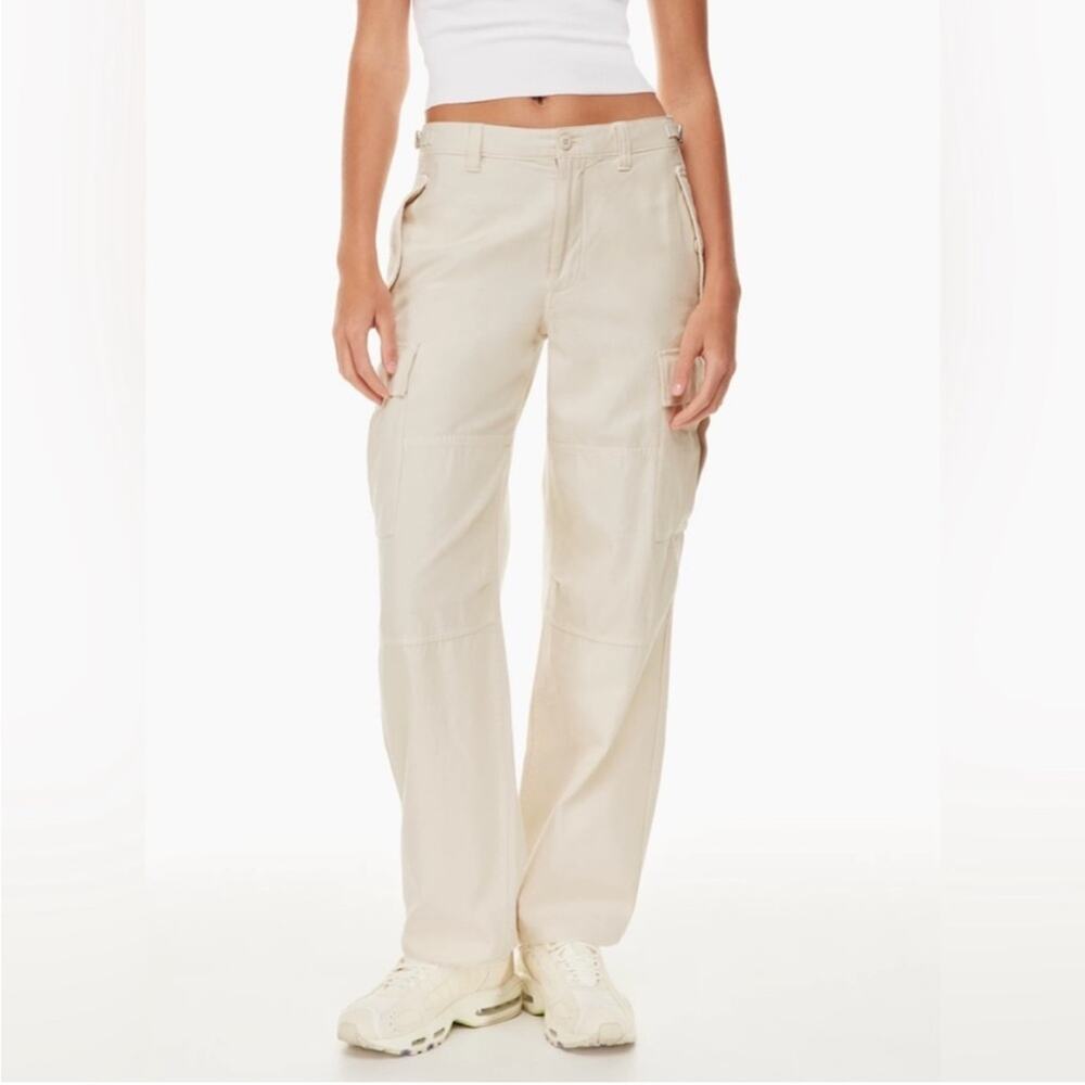 Aritzia TNA Supply Cargo Pant Cotton Color Dov White Size 10